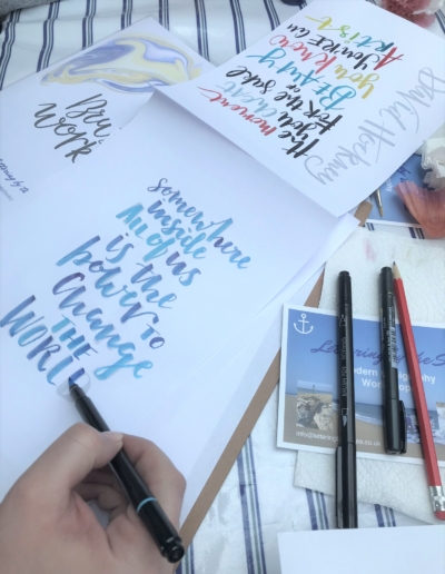 Workshop Gallery, Lettering by the Sea