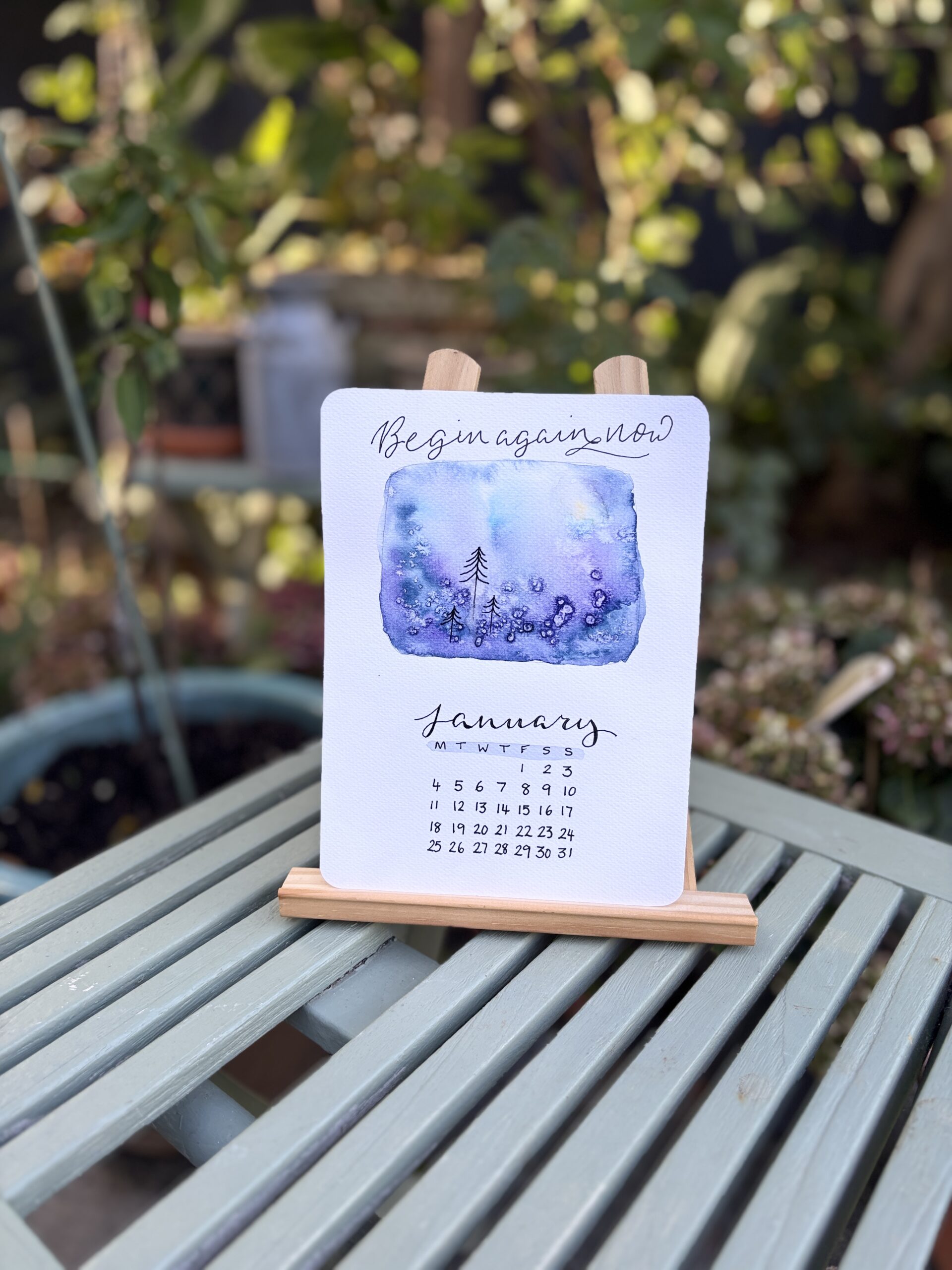 Whimsical Calligraphy Calendar over 3 sessions